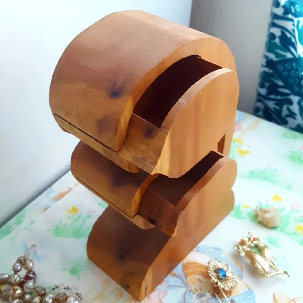 Wooden Trinket Jewelry Box